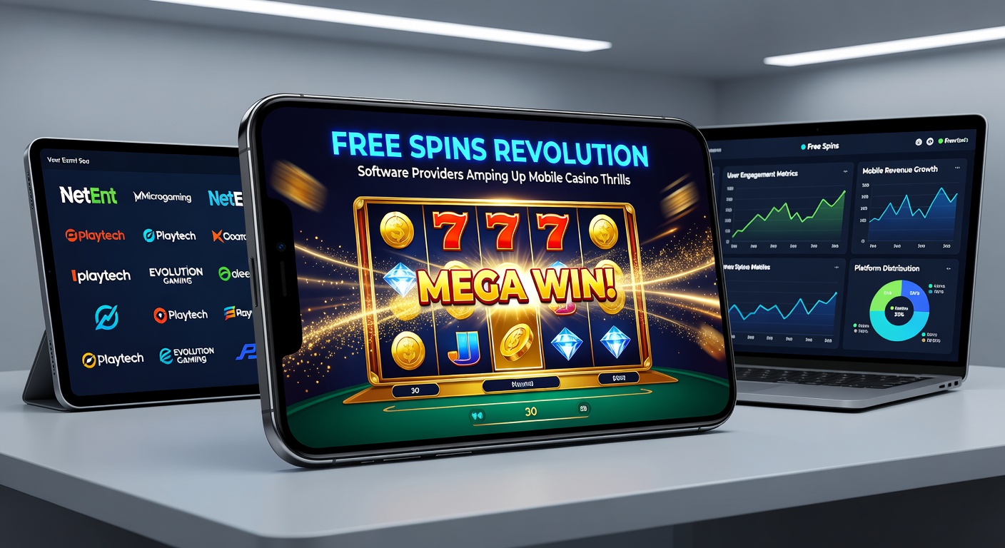 Close-up of a smartphone displaying a free spins bonus round with cascading multipliers and glowing scatters