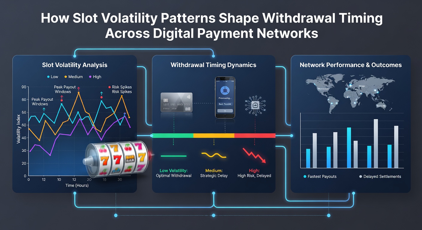 Timeline graphic showing slot win patterns aligned with digital withdrawal processing stages