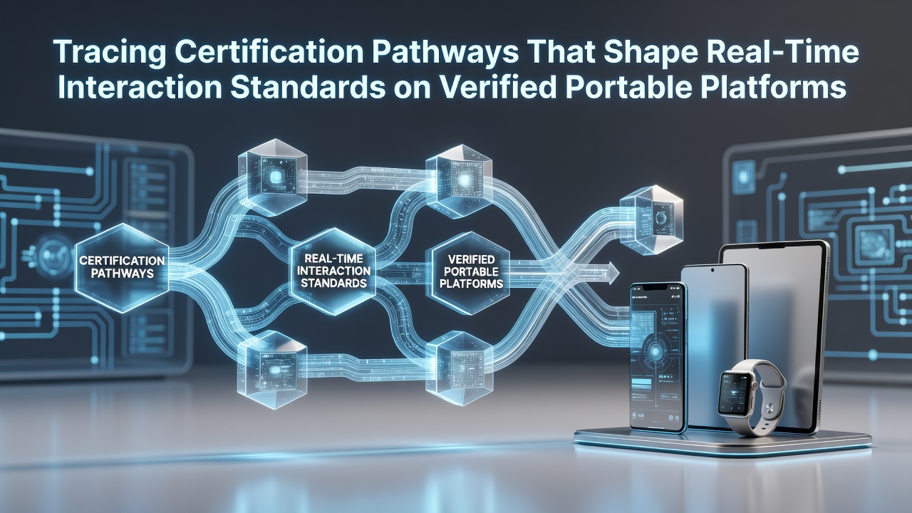 Certification pathways diagram showing real-time standards for portable platforms